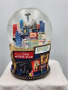 Broadway Musicals NYC Times Square Snow Globe 2001 The Music Man Lion King I1